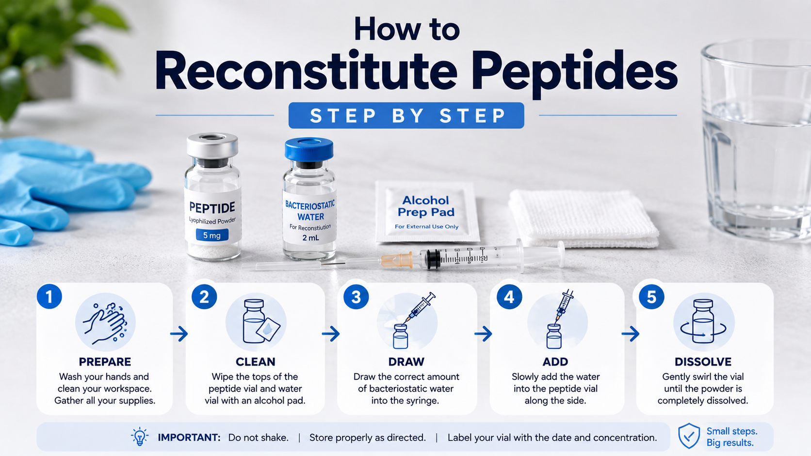 How to Reconstitute Peptides, Step by Step